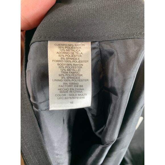 Narciso Rodriguez for Design Nation Metallic A-Line Skirt Womens 10 NWT Royalty - Picture 5 of 6